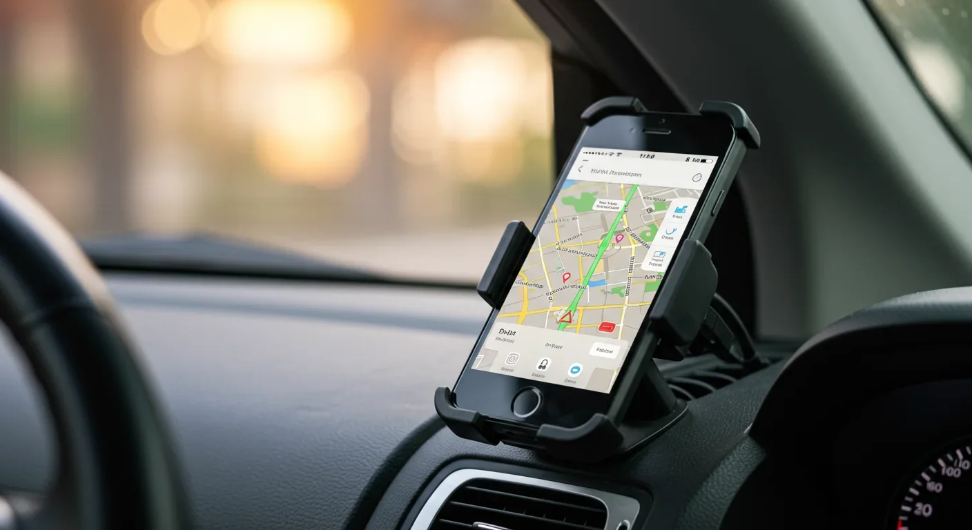 Delivery driver smartphone displaying algorithmic route assignments
