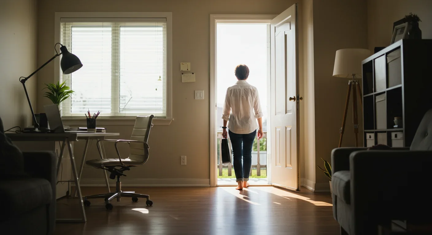 Professional establishing healthy work-life boundaries by disconnecting after hours