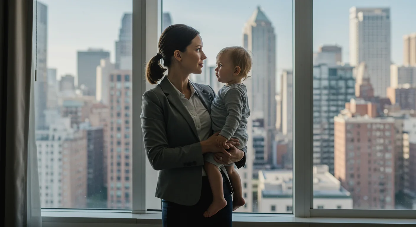 Empty daycare playground at dusk symbolizing childcare access crisis and workforce shortages