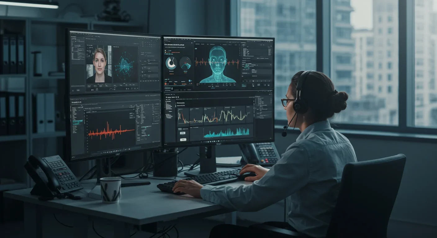 Diverse group of voters checking smartphones with concerned expressions at polling location
