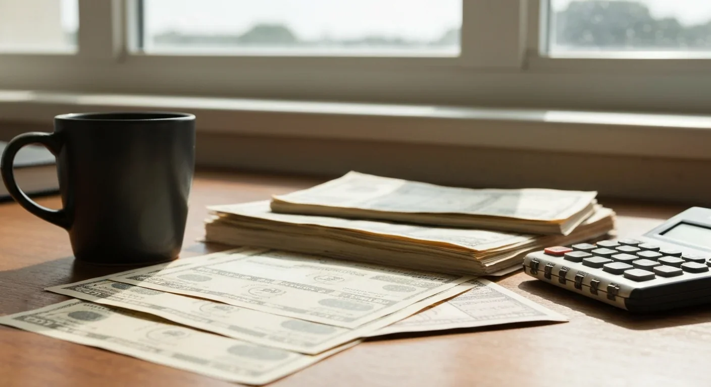 Student loan statements and calculator on desk showing financial burden of education debt