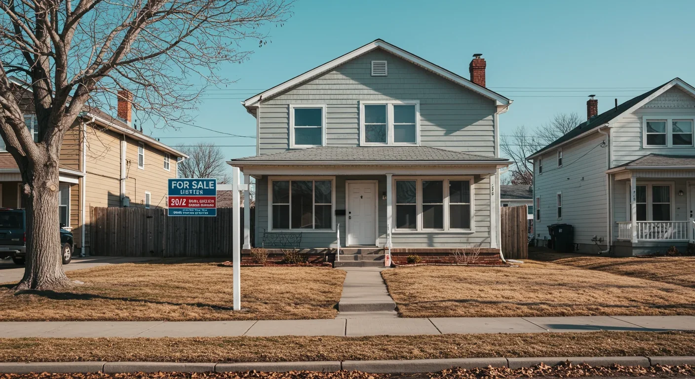 Single-family home with For Sale sign representing housing affordability challenges for young couples
