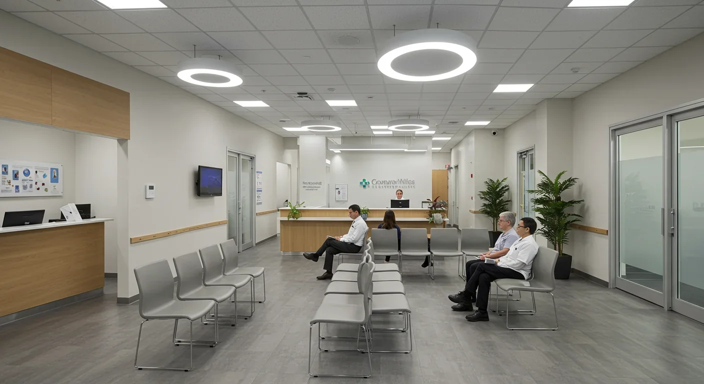 Patients in fertility clinic waiting room