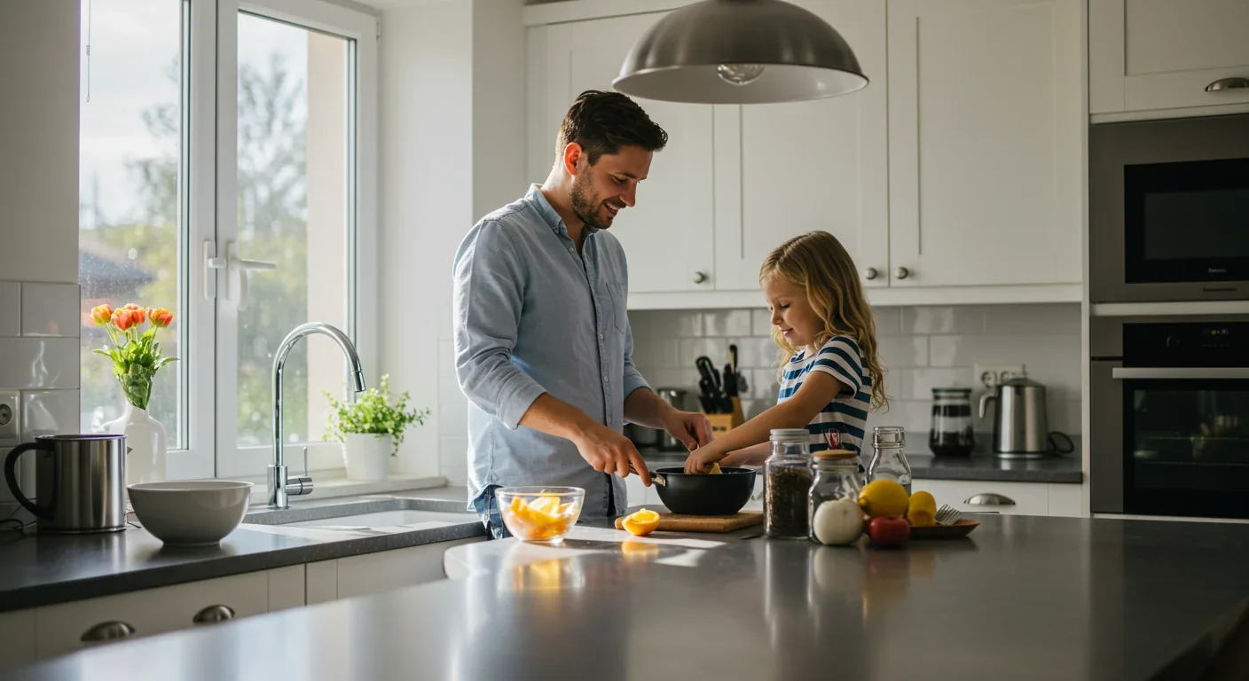 Parent and child enjoying quality time together during extra day off from four-day work week