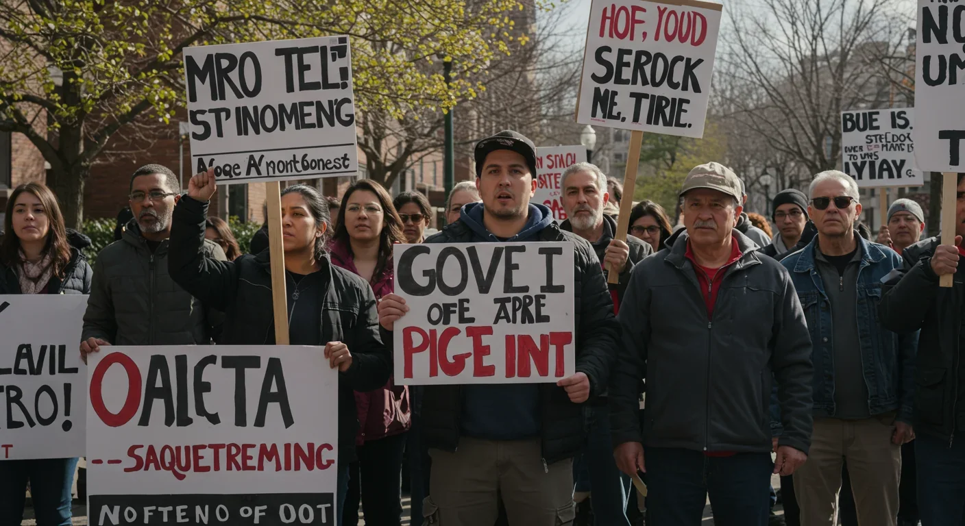 Workers gathering in solidarity to advocate for better labor conditions
