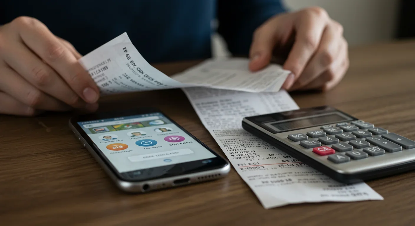 Gig worker calculating earnings from ride-sharing app showing the financial reality of platform work