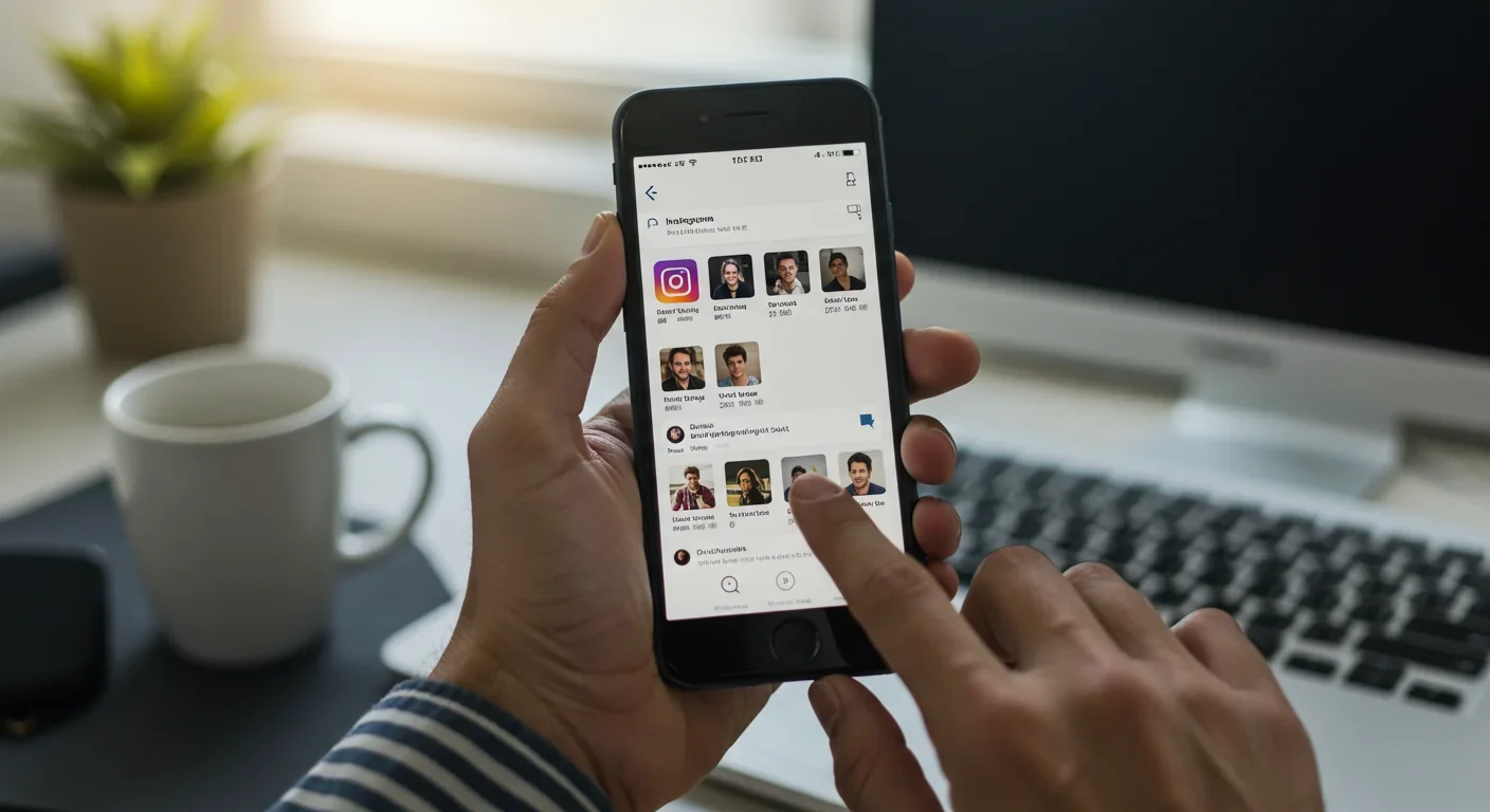 Person hesitating before posting on social media, illustrating the pressure of digital self-presentation