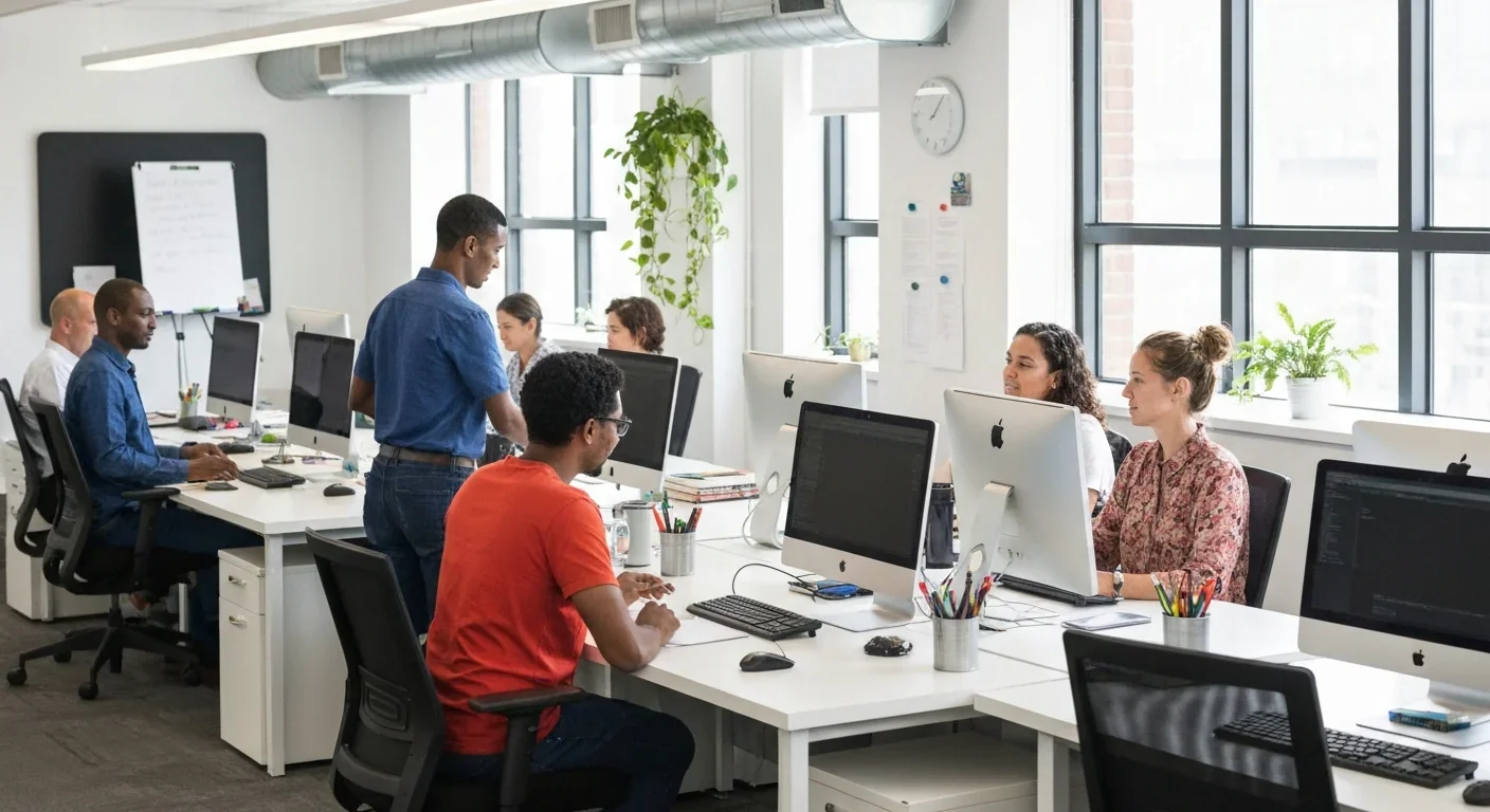 Workers collaboratively managing platform cooperative operations in democratic workspace