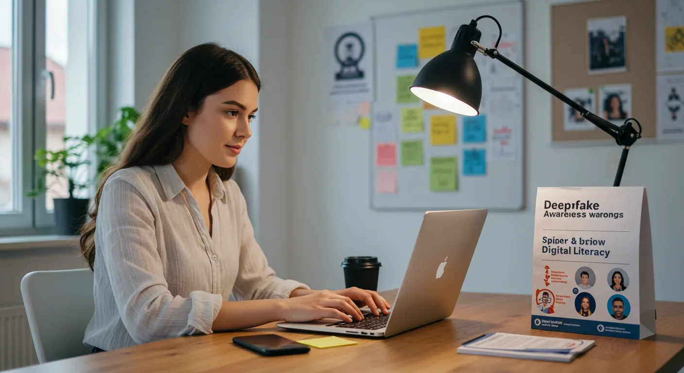 Tech professionals using advanced software to detect and analyze deepfake content