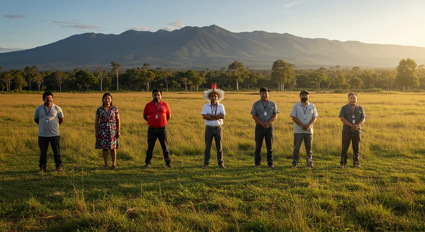 Indigenous community members on restored tribal lands through land back initiatives