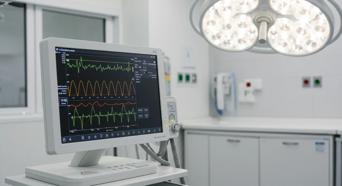 Modern hospital medical diagnostic equipment with digital monitoring systems