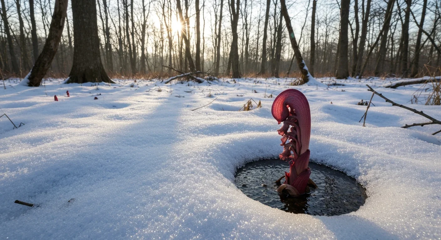 Skunk Cabbage Melts Snow With Its Own Body Heat