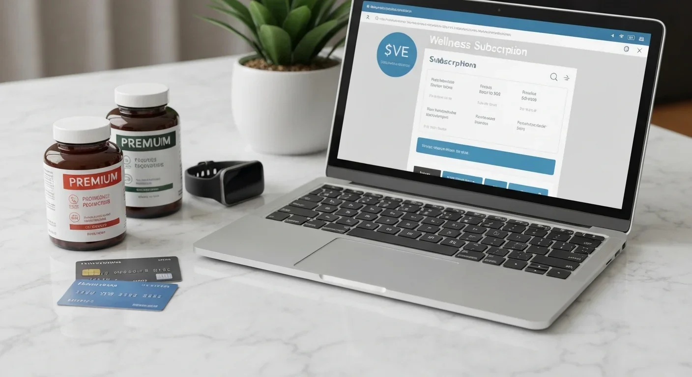 Wellness subscription payment screen showing the financial burden of maintaining wellness routines